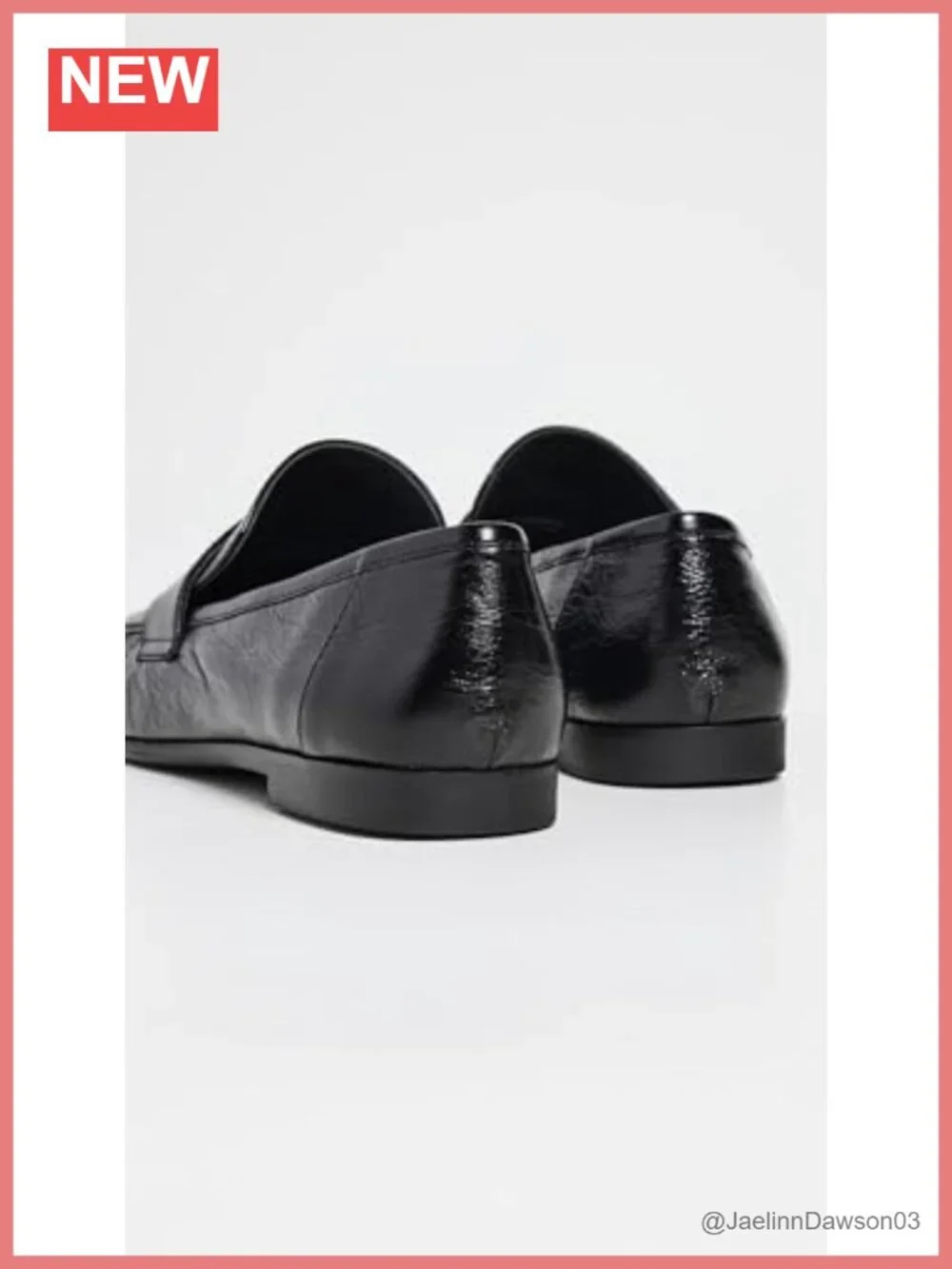 Women's Leather Loafers Padded Footbed Rubber Sole Slip-On Shoes